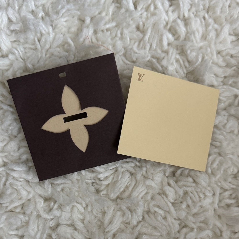 Louis Vuitton Dark Brown and Cream Tags